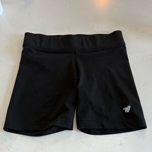 Varsity Black Bike Shorts for Women